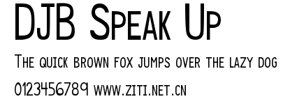 DJB Speak Up.ttf字體轉換器圖片