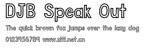 DJB Speak Out.ttf字體轉換器圖片
