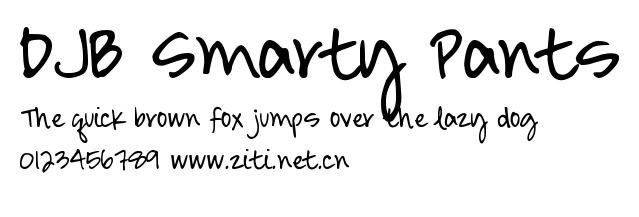 DJB Smarty Pants.ttf字體轉換器圖片