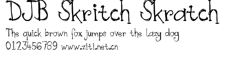 DJB Skritch Skratch.ttf字體轉換器圖片