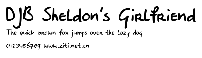 DJB Sheldon's Girlfriend.ttf字體轉換器圖片