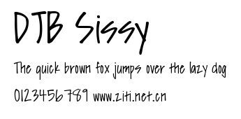 DJB Sissy.ttf字體轉換器圖片
