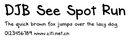 DJB See Spot Run.ttf字體轉換器圖片