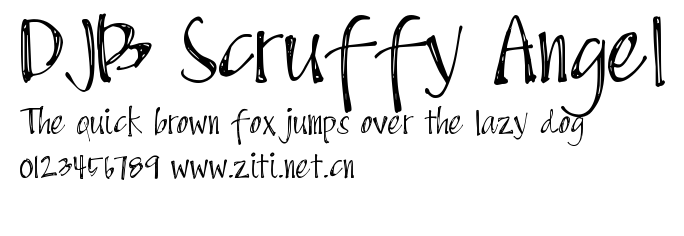 DJB Scruffy Angel.ttf字體轉換器圖片