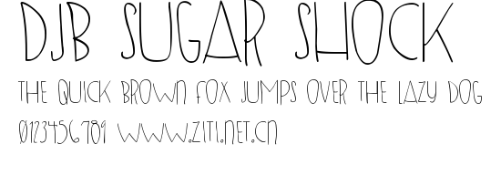 DJB SUGAR SHOCK.ttf字體轉換器圖片