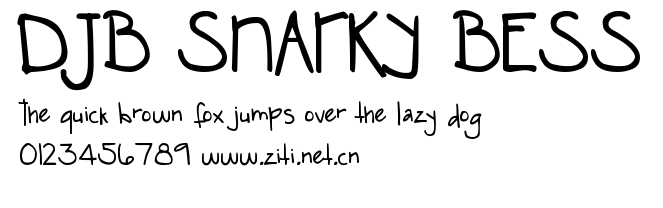 DJB SNARKY BESS.ttf字體轉換器圖片