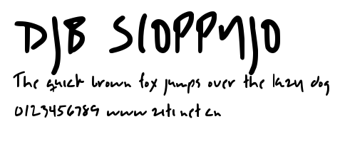 DJB SLOPPYJO.ttf字體轉換器圖片
