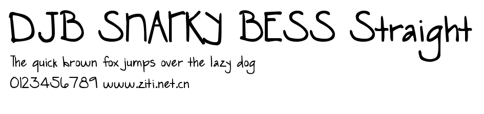 DJB SNARKY BESS Straight.ttf字體轉換器圖片