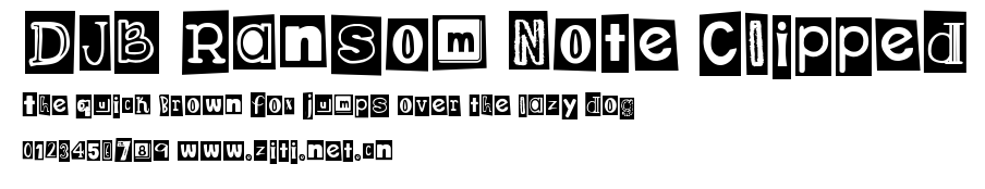 DJB Ransom Note Clipped.ttf字體轉換器圖片