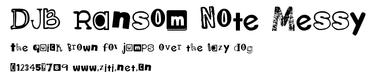 DJB Ransom Note Messy.ttf字體轉換器圖片