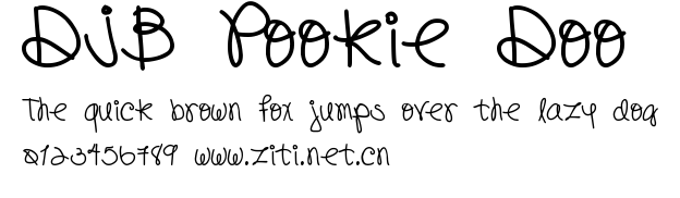 DJB Pookie Doo.ttf字體轉換器圖片