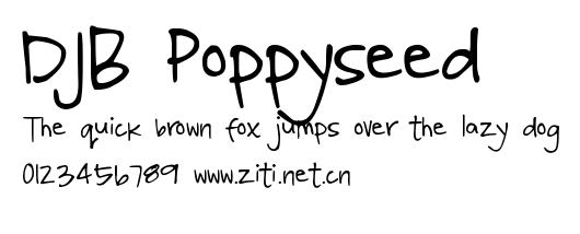 DJB Poppyseed.ttf字體轉換器圖片