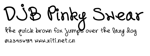 DJB Pinky Swear.ttf字體轉換器圖片