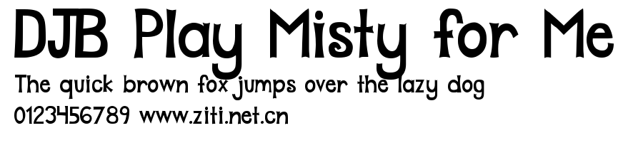 DJB Play Misty for Me.ttf字體轉換器圖片