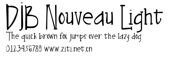 DJB Nouveau Light.ttf字體轉換器圖片