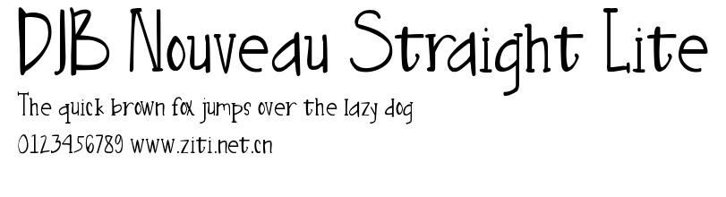DJB Nouveau Straight Lite.ttf字體轉換器圖片