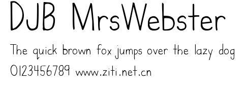 DJB MrsWebster.ttf字體轉換器圖片
