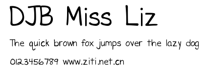 DJB Miss Liz.ttf字體轉換器圖片