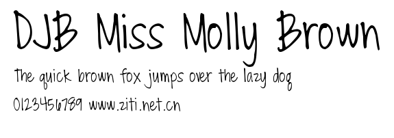 DJB Miss Molly Brown.ttf字體轉換器圖片
