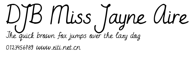 DJB Miss Jayne Aire.ttf字體轉換器圖片