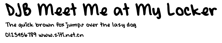 DJB Meet Me at My Locker.ttf字體轉換器圖片
