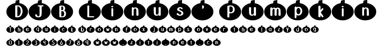 DJB Linus' Pumpkin.ttf字體轉換器圖片