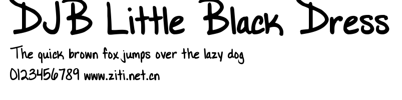 DJB Little Black Dress.ttf字體轉換器圖片