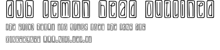 DJB Lemon Head Outlined.ttf字體轉換器圖片