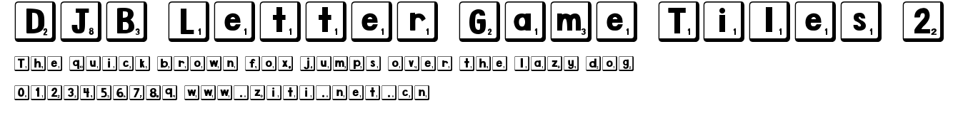 DJB Letter Game Tiles 2.ttf字體轉換器圖片