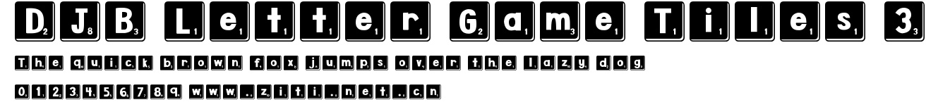 DJB Letter Game Tiles 3.ttf字體轉換器圖片