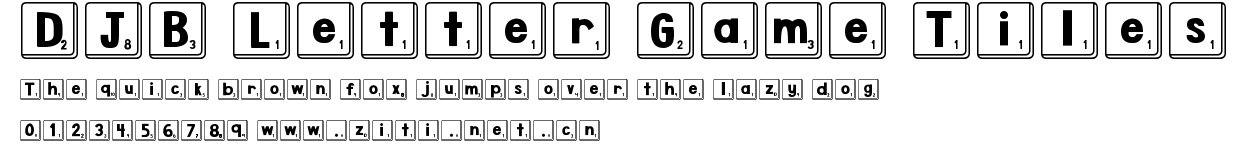 DJB Letter Game Tiles.ttf字體轉換器圖片