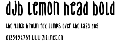 DJB Lemon Head Bold.ttf字體轉換器圖片