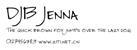 DJB Jenna.ttf字體轉換器圖片