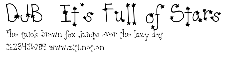 DJB It's Full of Stars.ttf字體轉換器圖片