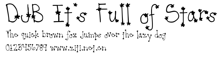 DJB It's Full of Stars.ttf字體轉換器圖片