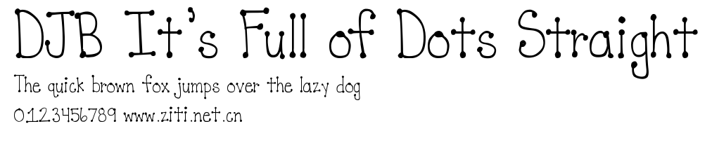 DJB It's Full of Dots Straight.ttf字體轉換器圖片