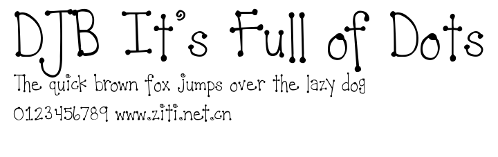 DJB It's Full of Dots.ttf字體轉換器圖片