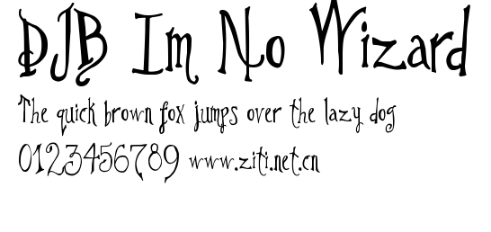 DJB Im No Wizard.ttf字體轉換器圖片