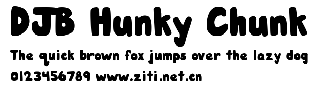 DJB Hunky Chunk.ttf字體轉換器圖片