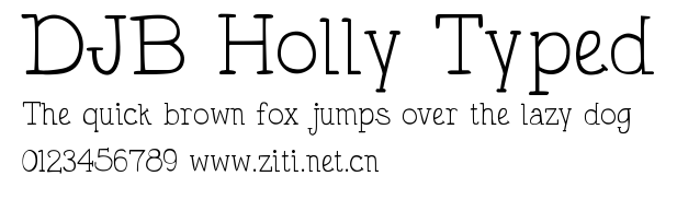 DJB Holly Typed.ttf字體轉換器圖片
