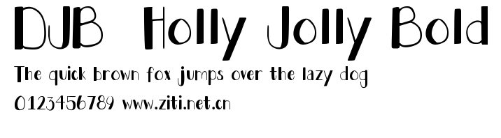 DJB Holly Jolly Bold.ttf字體轉換器圖片