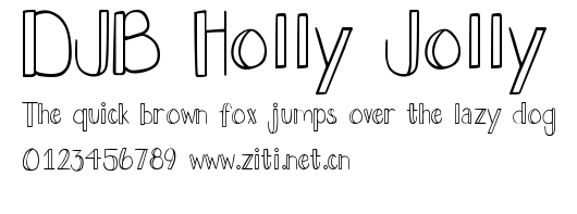 DJB Holly Jolly.ttf字體轉換器圖片
