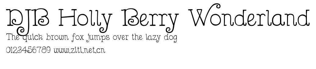 DJB Holly Berry Wonderland.ttf字體轉換器圖片