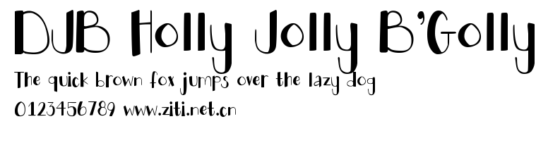 DJB Holly Jolly B'Golly.ttf字體轉換器圖片