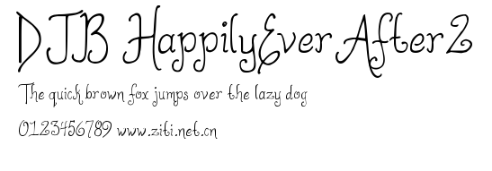DJB HappilyEverAfter2.otf字體轉換器圖片