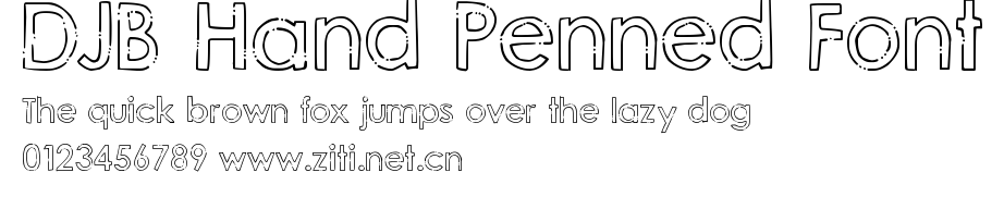 DJB Hand Penned Font.ttf字體轉換器圖片