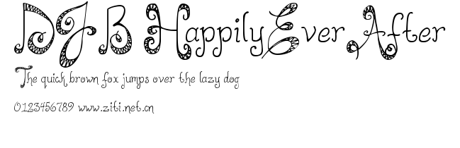 DJB HappilyEverAfter.otf字體轉換器圖片