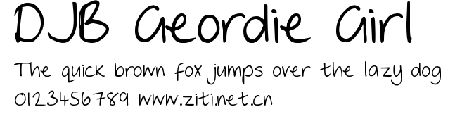 DJB Geordie Girl.ttf字體轉換器圖片