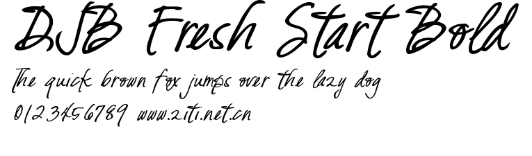 DJB Fresh Start Bold.ttf字體轉換器圖片