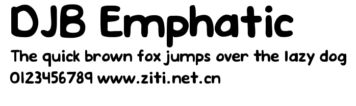 DJB Emphatic.ttf字體轉換器圖片